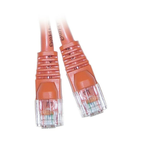 5 Feet Cat5e Orange Ethernet Patch Cable Snagless/Molded Boot 3 Pack 